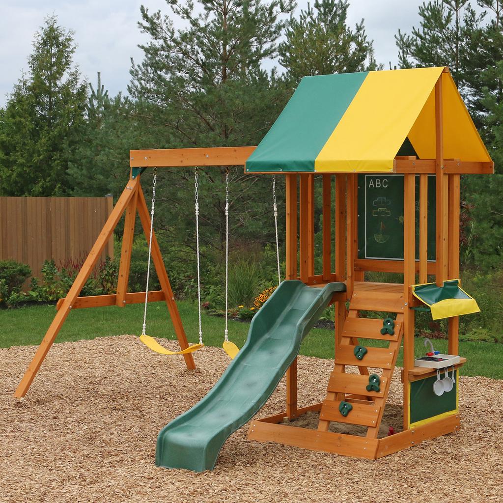 OBSTACLE FREE SAFETY ZONE - 22 10 x 27 area requires Protective Surfacing. See page 3. MAXIMUM VERTICAL FALL HEIGHT - 6 (1.8 m) CAPACITY - 6 Users Maximum, Ages 3 to 10; Weight Limit 110 lbs. (49.