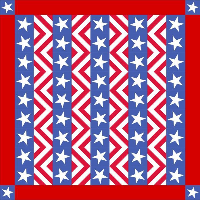 Made in USA By Dawn Cavanaugh APQS Natinal Educ atin and Service Directr Celebrate summer with this bright, patritic quilt!