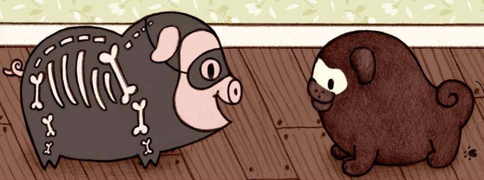How are Pug and Pig feeling in this illustration? Explain why, for the first time in the story, Pug and Pig are feeling the same way.