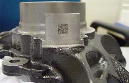 Traceability on automotive steel components AUTOMOTIVE Direct laser marking on steel for car industry metal parts.