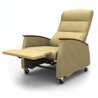 The backrest operates independent of the rest of the recliner and features