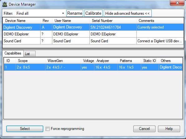 Run Calibration Click on Calibrate and then double click on the row for AWG 1 or 2 from the drop down menu that appears.
