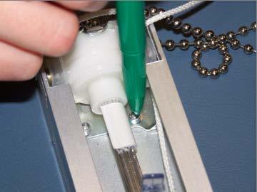 Make sure the stop beads are even on the new control end chain.