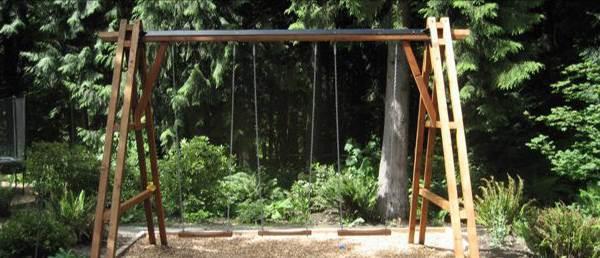 We offer an optional steel beam support if the swing is to be used in a commercial or semipublic application (heavy use).
