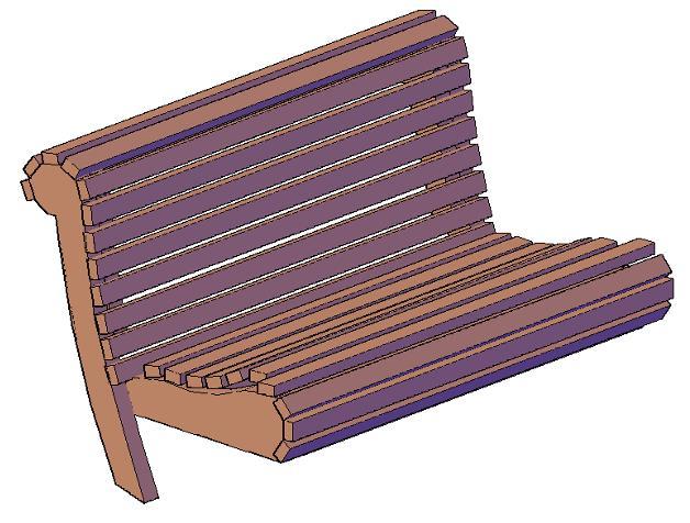 Step 10: Attach bench seat to backrest with two carriage