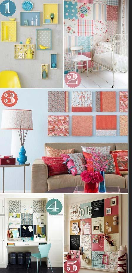 In these examples, pretty scrapbooking paper