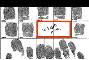 Light pressure and very little ink are used to record these types of fingerprint impressions. A technique known as "milking the fingers" can be used to raise the fingerprints prior to fingerprinting.