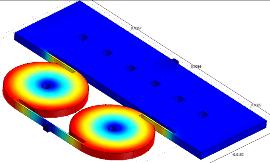 It also shows the finite element modal analysis for different structures demonstrating the vibration amplitude at different parts of the structure.