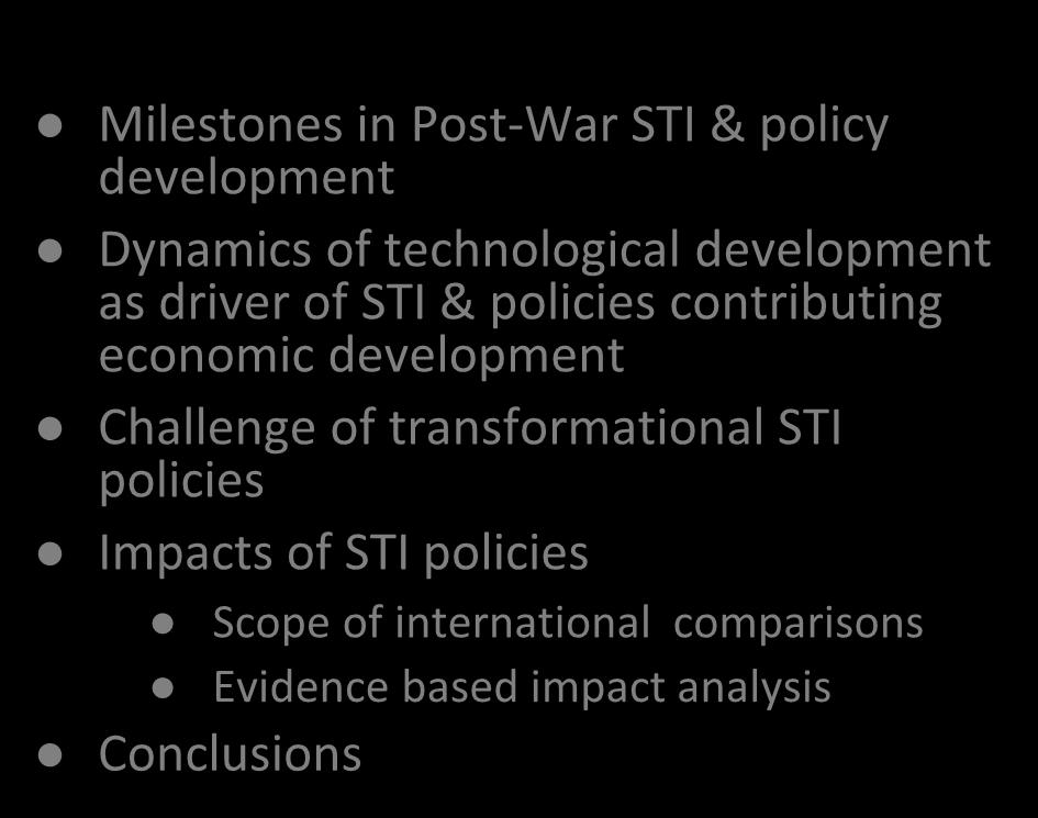 contributing economic development Challenge of transformational STI policies Impacts