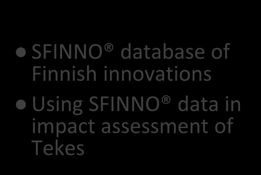 SFINNO data in impact