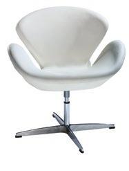 28"H OCCASIONAL CHAIRS SWAN Swanson Swivel Chair White