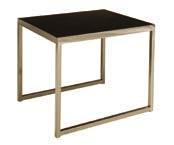 Table Glass, Brushed Steel 42"L