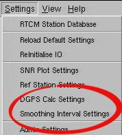 Smoothing Interval Settings With Verify DP software version 2.0.9.