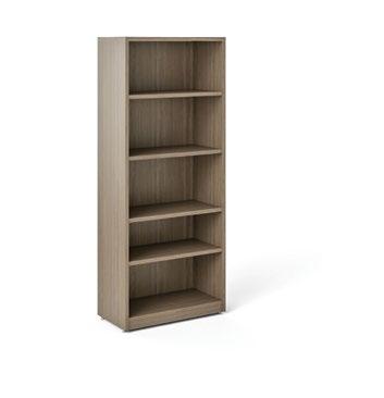 wood, security or no top H: 28", 40", 52", 65 1 /2",8 3 1 /2" W: 30", 36", 42" D*: 18", 23 1 /8" *Add 7 /8" for proud fronts UNIVERSAL LAMINATE BOOKCASE Proud front style: