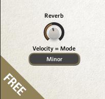 The reverb knob gives you the possibility to add some room to the samples or just use the dry sound only.