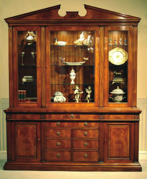 display cabinet H 235cm (93 ) W 192cm (76 ) D 45cm (18 ) height without pediment