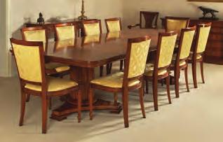 Twin pedestal tables are available with one, two or three centre leaves offering comfortable seating from eight up to fourteen persons but if that s still too small we