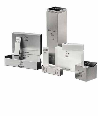 Precision Gage Blocks, Standard Reference Bars Gage Blocks Major Product Characteristics Precision gage blocks are the primary standards vital to dimensional quality control in the manufacture of