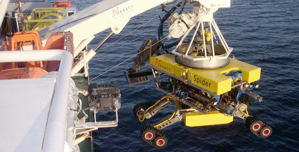 REMOTELY OPERATED VEHICLES Nexans is an established supplier of underwater control cables to the international ROV market.