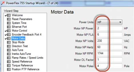 Tuning Configuration and Setup Chapter 2 Figure 29 - Motor Nameplate Data Motor OL Factor value (or Service Factor obtained from the motor nameplate) sets a minimum level of current that causes a