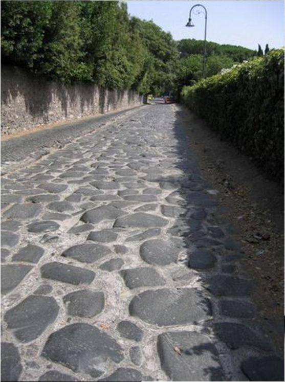 They build their roads using layers of stone, sand, and gravel O Romans