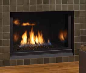 Standard Features Natural gas Clean face front with ceramic glass Linear firebed covered with glass crystals Split flow burner to allow for variable heat control (HZ965E only) Electronic ignition
