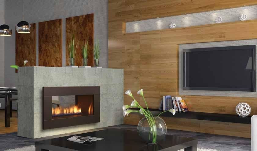 Regency Horizon HZ42STE shown with sunset bronze faceplate and reflective panels.