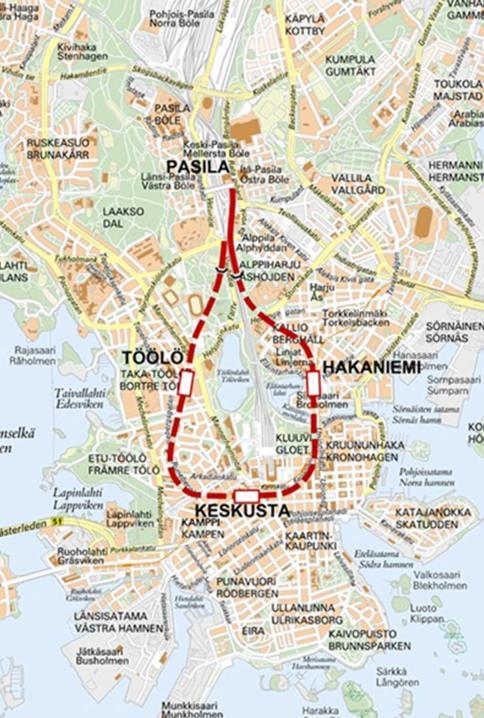 City Rail Loop (Pisararata) The City Rail Loop is a planned urban railway line for commuter trains under the Helsinki city centre.