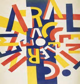 Fernand Léger The letterforms in his graphic work pointed the way toward geometric letterforms.