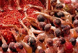 com/participate-in-the-worlds-biggest-food-fight-at-thetomatina-festival-in-spain La Tomatina Q1. In which part of Spain is this festival celebrated? Q2. How did this festival originate? Q3.