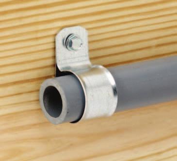 Features: Beveled edges protects CPVC pipe from damage Easily attaches to wood structure with included screws or to minimum 20 gauge steel with special screws (sold separately) Strap is