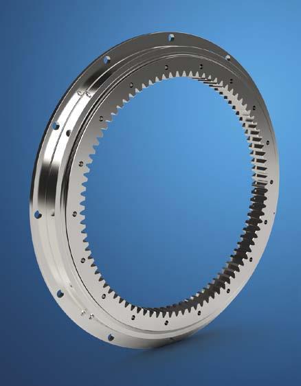 Slewing ring bearings have many advantages in applications where the bearing must support an upper structure and facilitate its rotation.