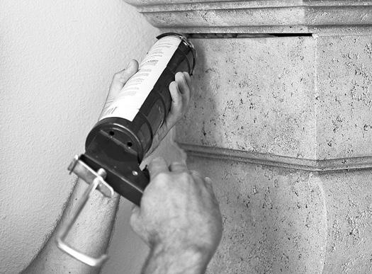 Screws should be tightened to the point that the screw head is just below the surface of the mantel.