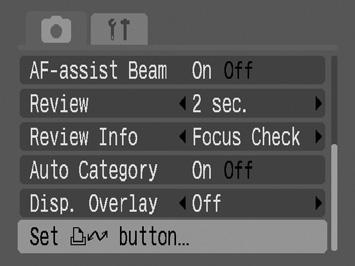 101 Registering Settings to the Button Available Shooting Modes p. 190 You can register a function that you often use when shooting with the button.