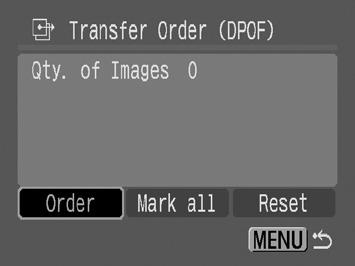 130 Setting the DPOF Transfer Settings You can use the camera to specify settings for images before downloading to a computer.