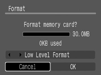 134 Formatting Memory Cards You should always format a new memory card or one from which you wish to erase all images and other data.