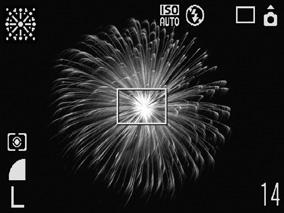 Fireworks Captures fireworks in the sky sharply and at optimal exposure.