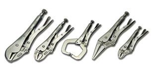 23302 7" Curved Jaw Locking Pliers with Cutter 23305 10" Straight Jaw 23310 9" Long Nose with Wire Cutter 23320 6" Locking
