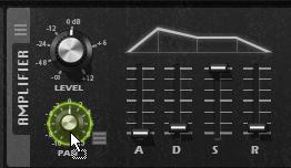 Synth Page To create a modulation assignment, drag the drag icon over the parameter that you want to modulate.