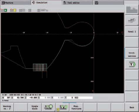 Realistic testing before machining Graphic simulation Timely detection of errors is very important for NC programming.