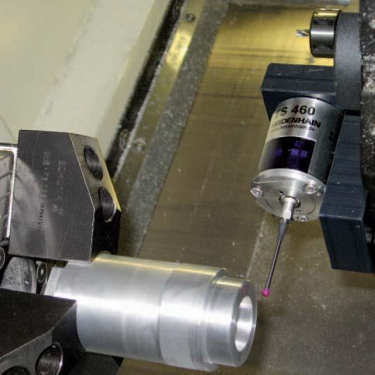 Workpiece measurement Setup, presetting and measuring with touch trigger probes Inspecting workpieces for proper machining and dimensional accuracy The CNC PILOT 640 features measuring cycles for