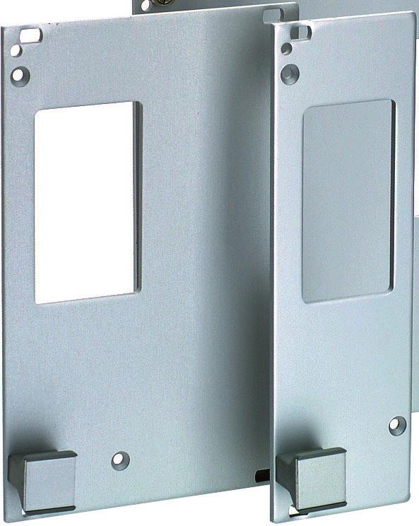 Accessories A variety of electrical and mechanical accessories are available including: Front panels for 9" DIN-rack: Schroff or Intermas, 2 or 6TE /U; see fig. 25.