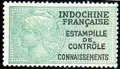 20' with bars and squares)... 10.00 20. 1$00 on $1.20 red... 65.00 1938. Design of French Timbre Fiscal with inscription in black and the value in the second colour listed. Wmk AT--.