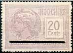 40c on 50c rose... 15.00 15. 50c rose... 75.00 1927. Effets de Commerce stamps of 1921 with horiz bar over original value. 16. 60c on 6pi dark green & red... 75.00 (17.
