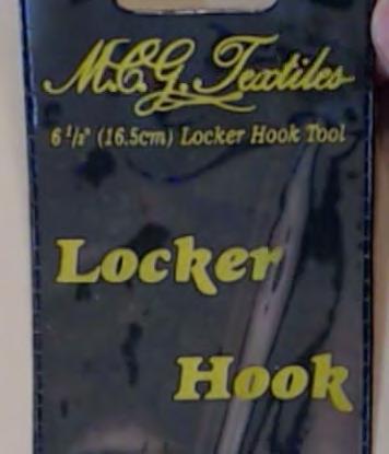 Locker Hook Package You'll find a locker hook in some craft stores in the needle arts section.
