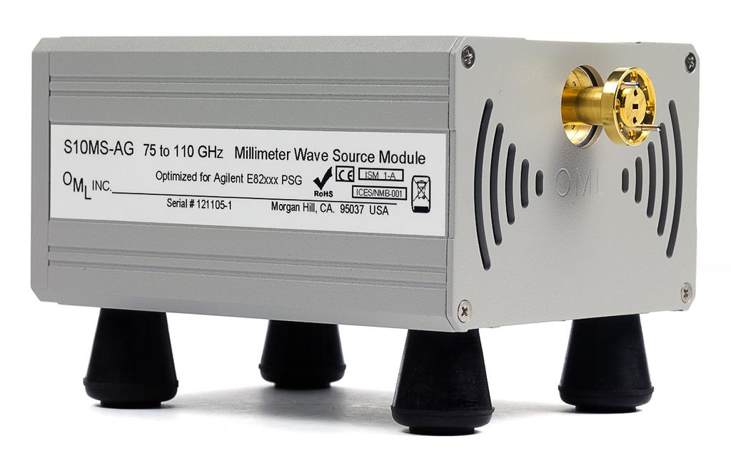The E8257DS10 source module provides 75 to 110 GHz
