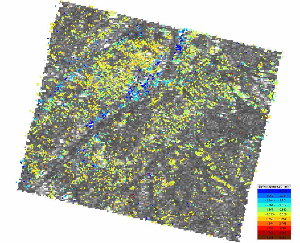 Subsidence map of