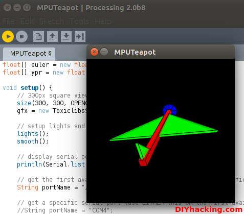 4 of 5 16-3-2017 15:17 Modeling the Values from the Arduino MPU 6050 in 3D Using Processing (Optional) If you want to see the 3D model of the sensor, continue reading.