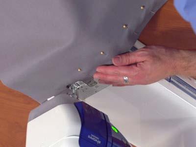 Sew a 1/2" seam along the top and bottom edges.