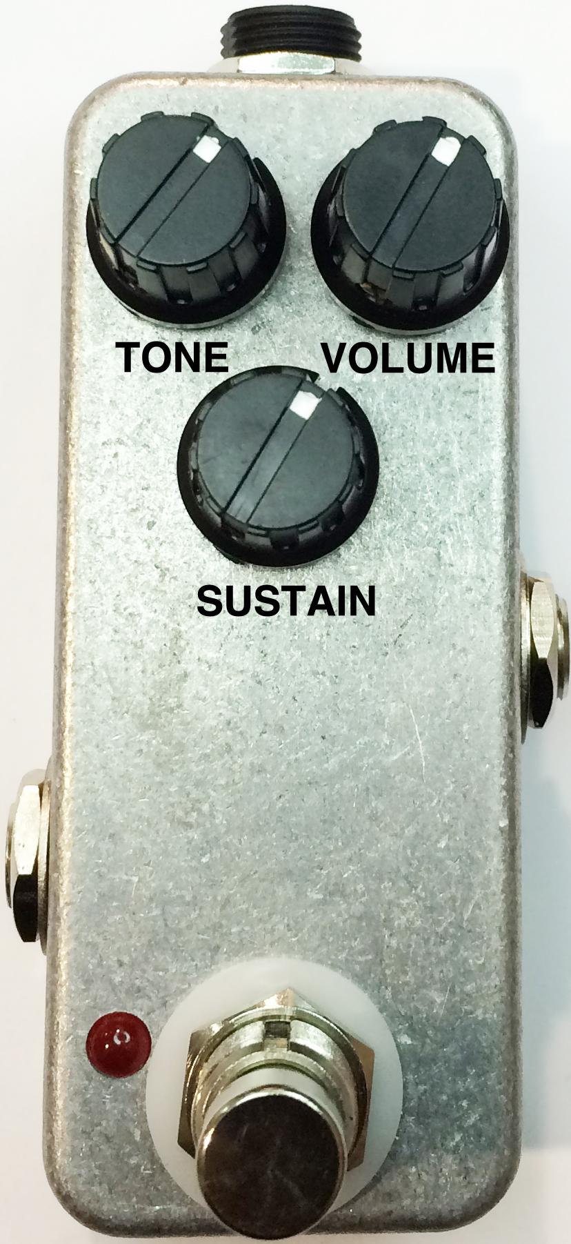 Operating Overview VOL: Controls overall output volume. SUSTAIN: Controls the amount of distortion.